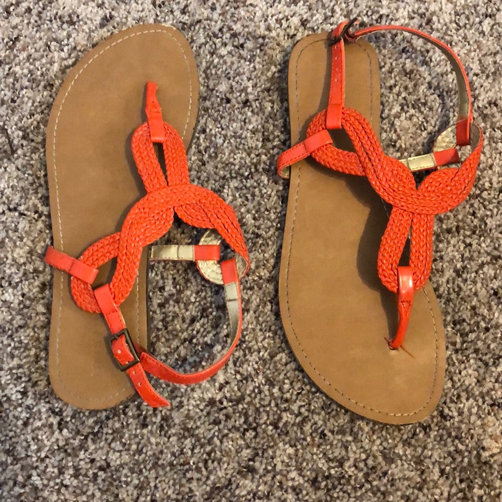 Orange sandals